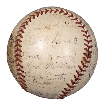 "The Jackie Robinson Story" Cast Signed Baseball With 18 Signatures Including Jackie Robinson (PSA/DNA)
